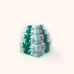 20x16x6 cm Çiçekli Hediye Kutusu