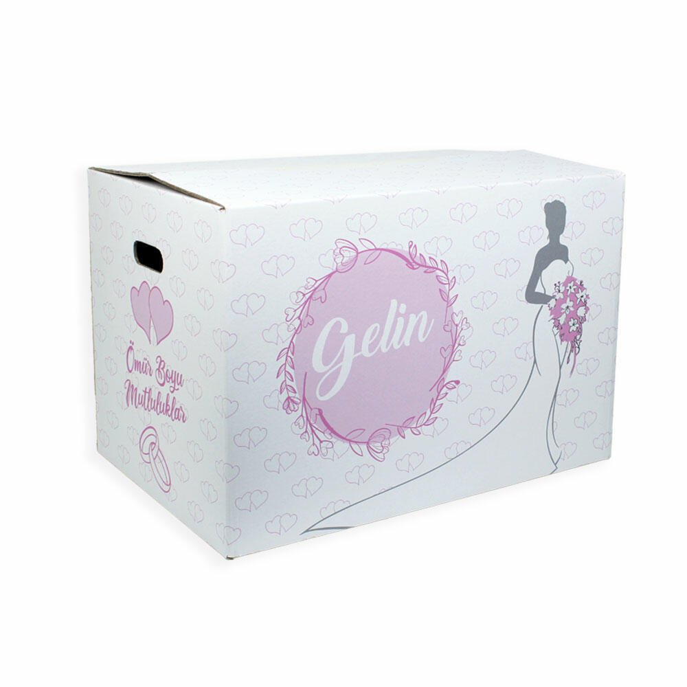 Çeyiz Taşıma Kolileri Gelin - 60x40x40 cm - 32 Desi - 20 Adet