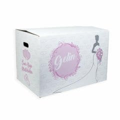 Çeyiz Taşıma Kolileri Gelin - 60x40x40 cm - 32 Desi - 20 Adet