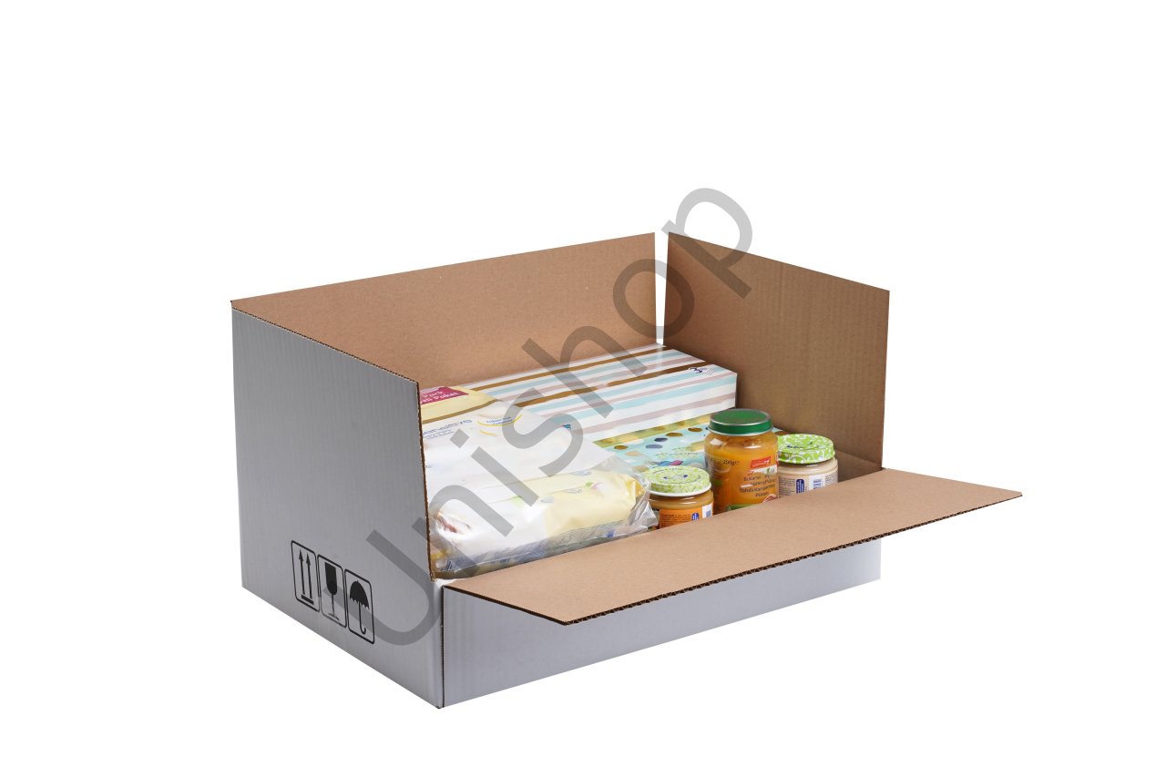 Büyük Boy Tek Oluklu Taşınma Kolileri (50 – 59 cm) Beyaz - 50x30x15 cm - 8 Desi - 20 Adet
