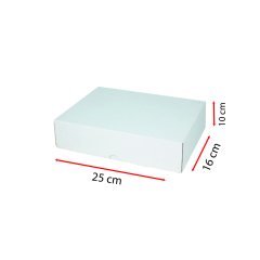 Ekstra Küçük E-Ticaret ve Kargo Kutuları (20 – 29 cm) Beyaz - 25x16x10 cm - 2 Desi - 25 Adet