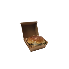 11,5x11,5x12 cm Esmer Hamburger Kutusu