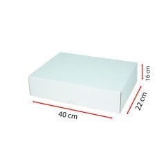 Orta E-Ticaret ve Kargo Kutuları (40 – 49 cm) Beyaz - 40x22x16 cm - 5 Desi - 50 Adet