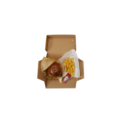 21x12x8 cm Esmer Tepsi Tipi Sandviç Hot Dog Kutusu