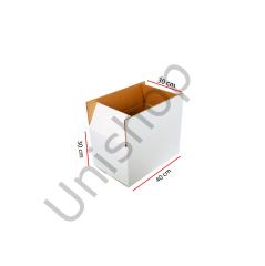 Orta Boy Çift Oluklu Taşınma Kolileri (40 – 49 cm) Beyaz - 40x30x30 cm - 12 Desi - 10 Adet