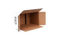 Büyük Boy Çift Oluklu Taşınma Kolileri (50 – 59 cm) Beyaz - 50x30x30 cm - 15 Desi - 100 Adet