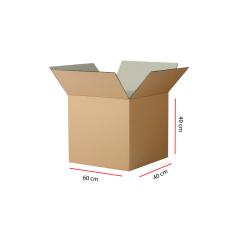 Ekstra Büyük Boy Çift Oluklu Taşınma Kolileri (60 – 69 cm) Esmer - 60x40x40 cm - 32 Desi - 100 Adet