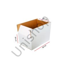 Çok Büyük Boy Çift Oluklu Taşınma Kolileri (70 + cm) Beyaz - 90x60x60 cm - 108 Desi - 50 Adet
