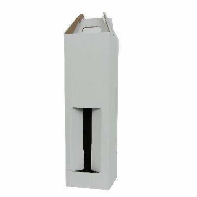 Şişe Kutuları Beyaz - Tekli 10,3x10,3x35,5 cm - 2 Desi - 25 Adet