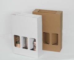 Şişe Kutuları Beyaz - Üçlü 23,5x8x35,3 cm - 3 Desi - 50 Adet